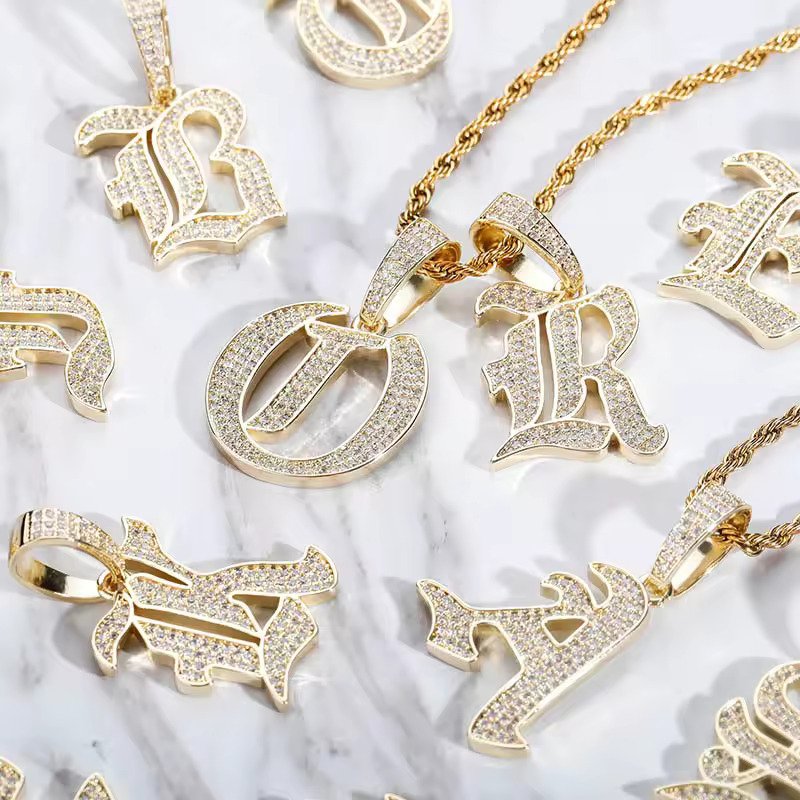 Old English Letter Pendant